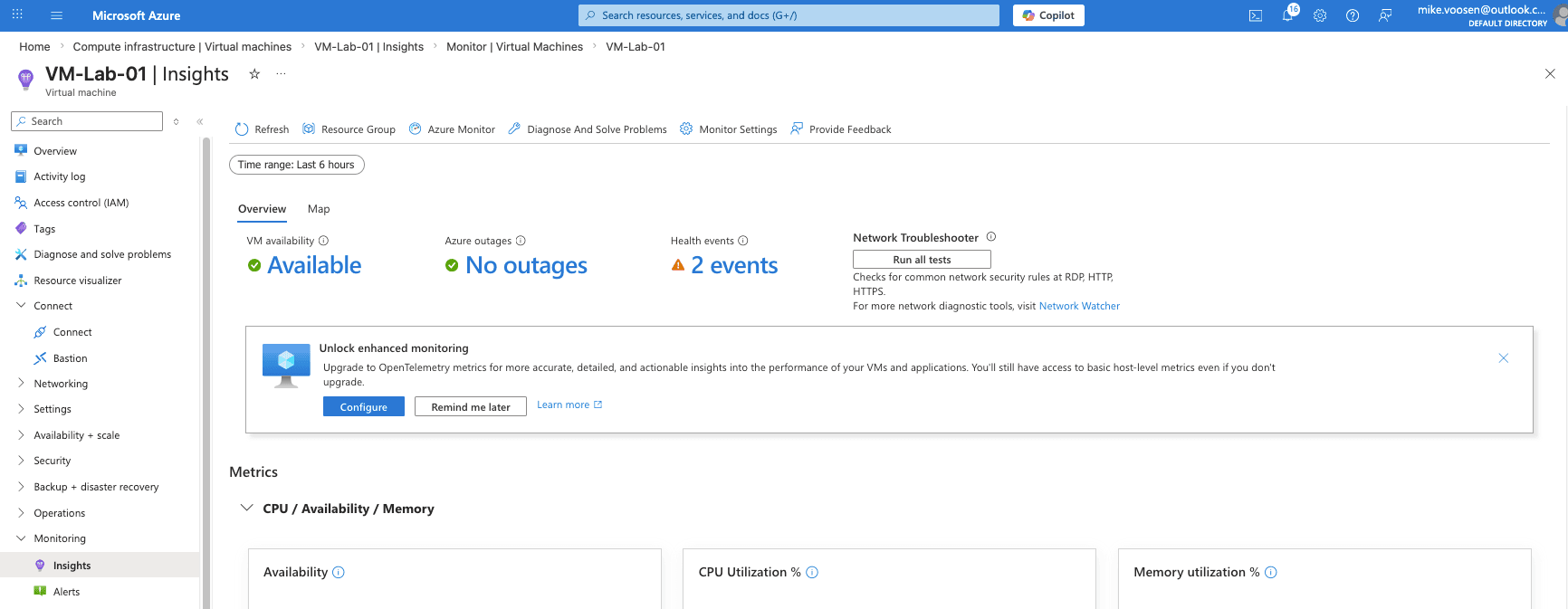 VM Insights performance and dependency maps